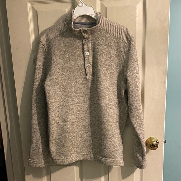 Van Heusen Gray Button-Up Men's Sweater - Picture 1 of 7